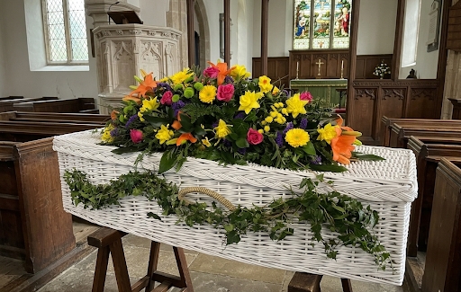 Coffin Spray & Garland Bright Colours 5'