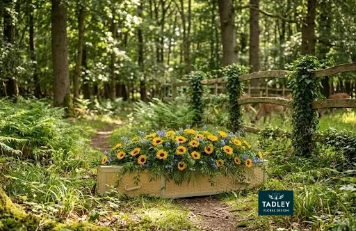 Sunflower Coffin Spray 6'