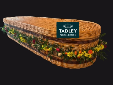 Willow Wicker Coffin Garlands & Decor