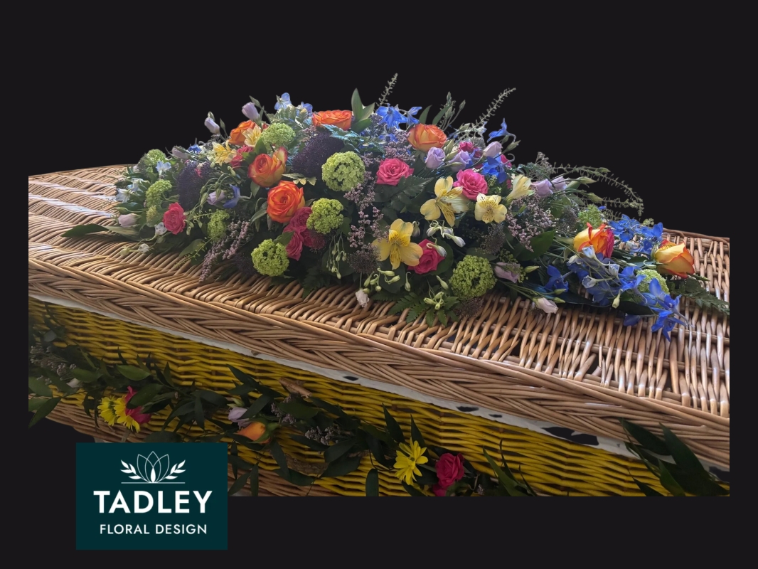 Country Coffin Spray & Garland 4' Bright Colours