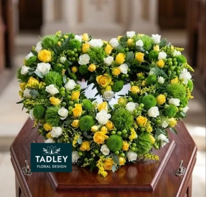 Open Heart Yellow, Green & White