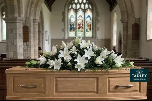Lily Coffin Spray