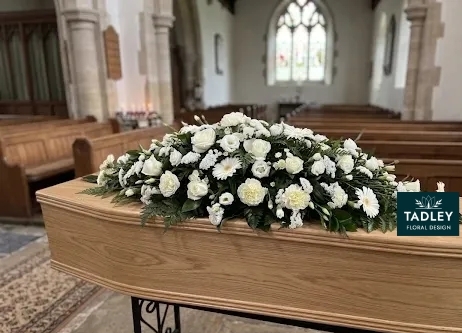 Traditional Mixed Coffin Spray White