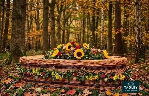 Coffin Spray & Garland Bright 4'