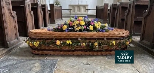 Country Coffin Spray & Garland 5'