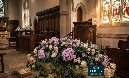 Luxury Pastel Coffin Spray With Hydrangeas