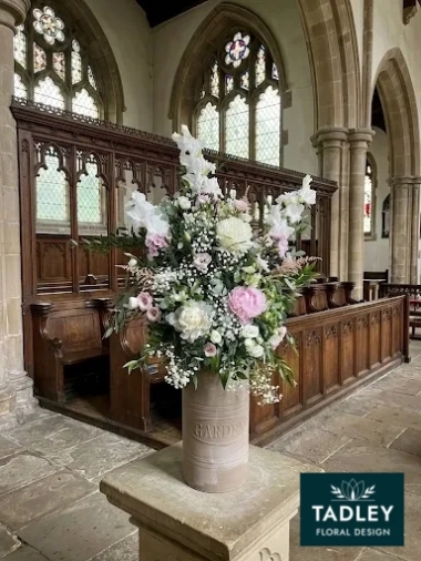 Pink & White Church Arrangement