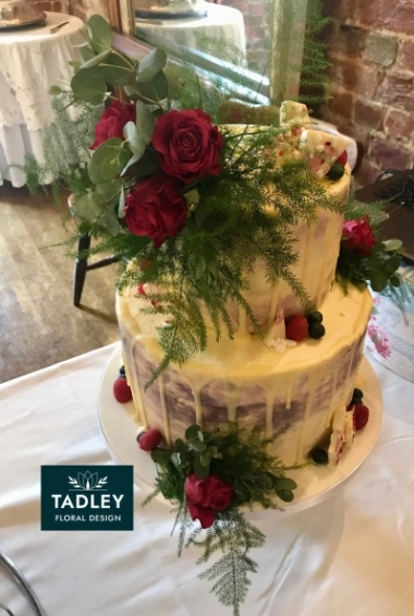 Red Rose Cake Flowers