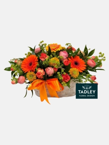 Small Basket of Orange Flowers