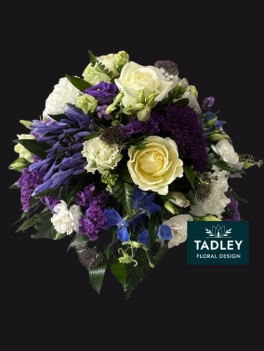 Traditional Posy Bowl White, Purple & Blue